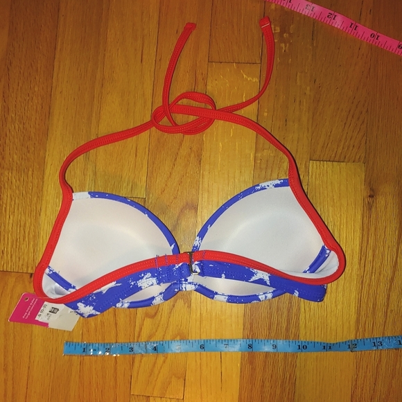 Stars Push-Up Halter Bikini Top Patriotic July 4th Swim Xhilaration SMALL - Picture 8 of 12